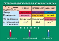 Таблица. Окраска индикаторов в различных средах. - fgospostavki.ru - Ялуторовск