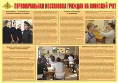 Плакат "Первоначальная постановка граждан на воинский учет" - fgospostavki.ru - Ялуторовск