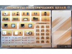 Наглядно-демонстрационный светодинамический стенд "Элементы электрических цепей" с маркерными полями - fgospostavki.ru - Ялуторовск