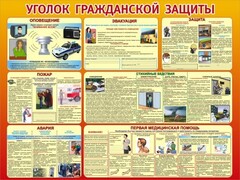 Стенд "Уголок гражданской защиты" - fgospostavki.ru - Ялуторовск