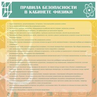 Стенд "Правила безопасности в кабинете физики" - fgospostavki.ru - Ялуторовск
