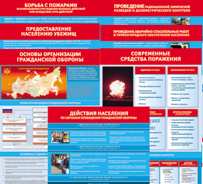Комплект таблиц "Основы гражданской обороны (МЧС РФ)" 13 штук. - fgospostavki.ru - Ялуторовск