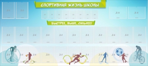 Стенд "Спортивная жизнь школы" - fgospostavki.ru - Ялуторовск