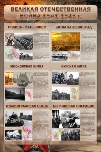 Стенд "Великая отечественная война (битвы)" - fgospostavki.ru - Ялуторовск