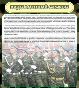 Стенд "Виды военной службы" - fgospostavki.ru - Ялуторовск