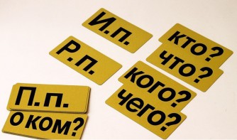 Набор магнитных карточек "Падежи" (фон жёлтый) - fgospostavki.ru - Ялуторовск